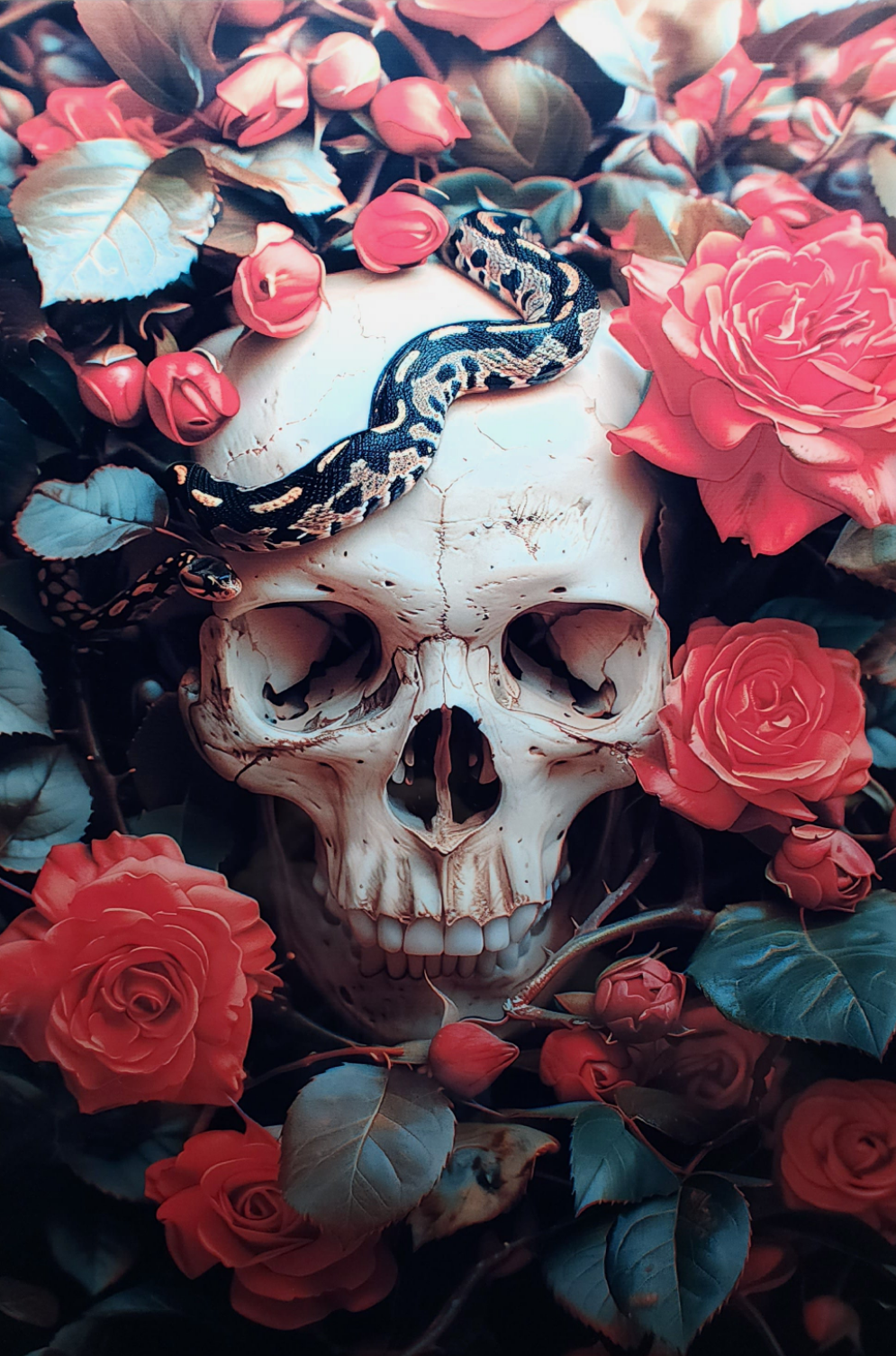 Snake and Roses